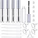 eBoot 10 ml Empty Mascara Tube with Eyelash Wand, Rubber Inserts, Funnels and Transfer Pipettes Set for Castor Oil, DIY Mascara Container with Cap (Silver)