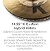 Zildjian K Custom Hybrid Hi-Hat Cymbals - 14.25 Inches