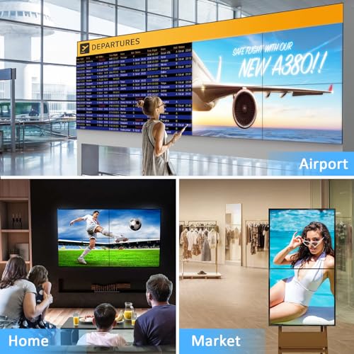Image of HDMI Video Wall Controller 2X2,4K x 2K HD Display,180 Degree Rotate, 8 Splicing Modes 2x2,1x2,1x3,1x4,2x1,3x1,4x1, Input 4K and Output 1080P, Streaming Media Video Device