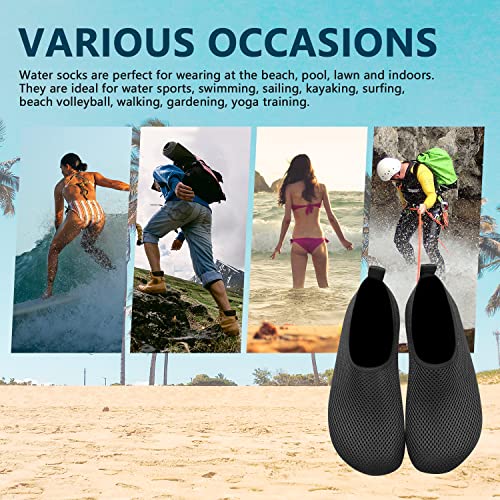 Image of Water Shoes for Women Men Swim Barefoot Quick-Dry Adult Aqua Socks Non Slip Yoga Shoes Pool Camping Beach Accessories