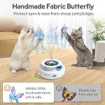 ORSDA Cat Toy, 3-in-1 Automatic Interactive Electronic Moving Ambush Feather, Fluttering Butterfly, Track Balls, USB Rechargeable Powered Smart Indoor Exercise Kicker - Image 4