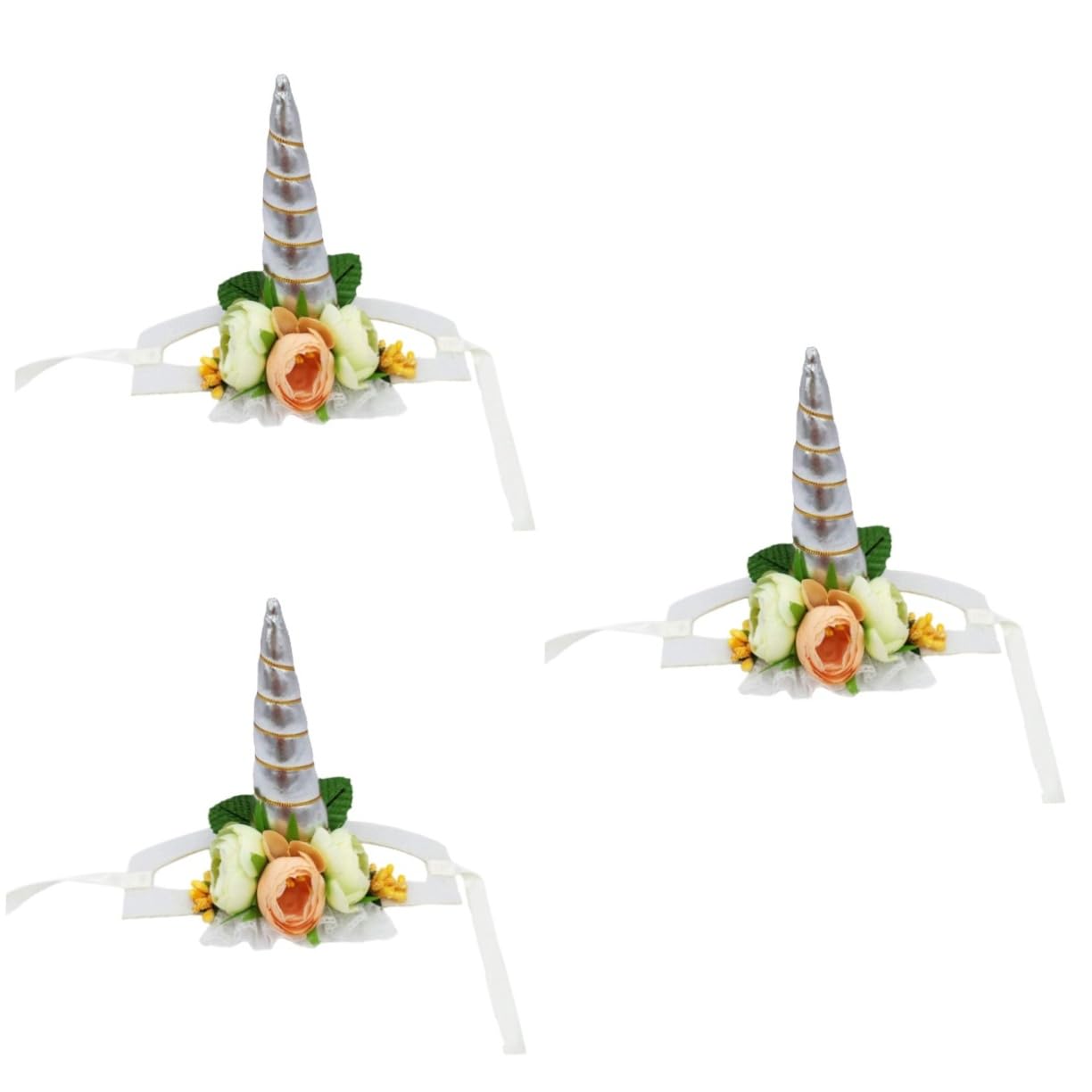 POPETPOP 3piezas Sombrero De Cosplay para Mascotas Diseño De Unicornio Gorro y Cómodo para Gato y Perro para Fiestas y Eventos Talla s