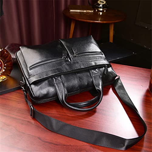 Men's Leather Messenger Briefcase Business Bags Computer Handbags4