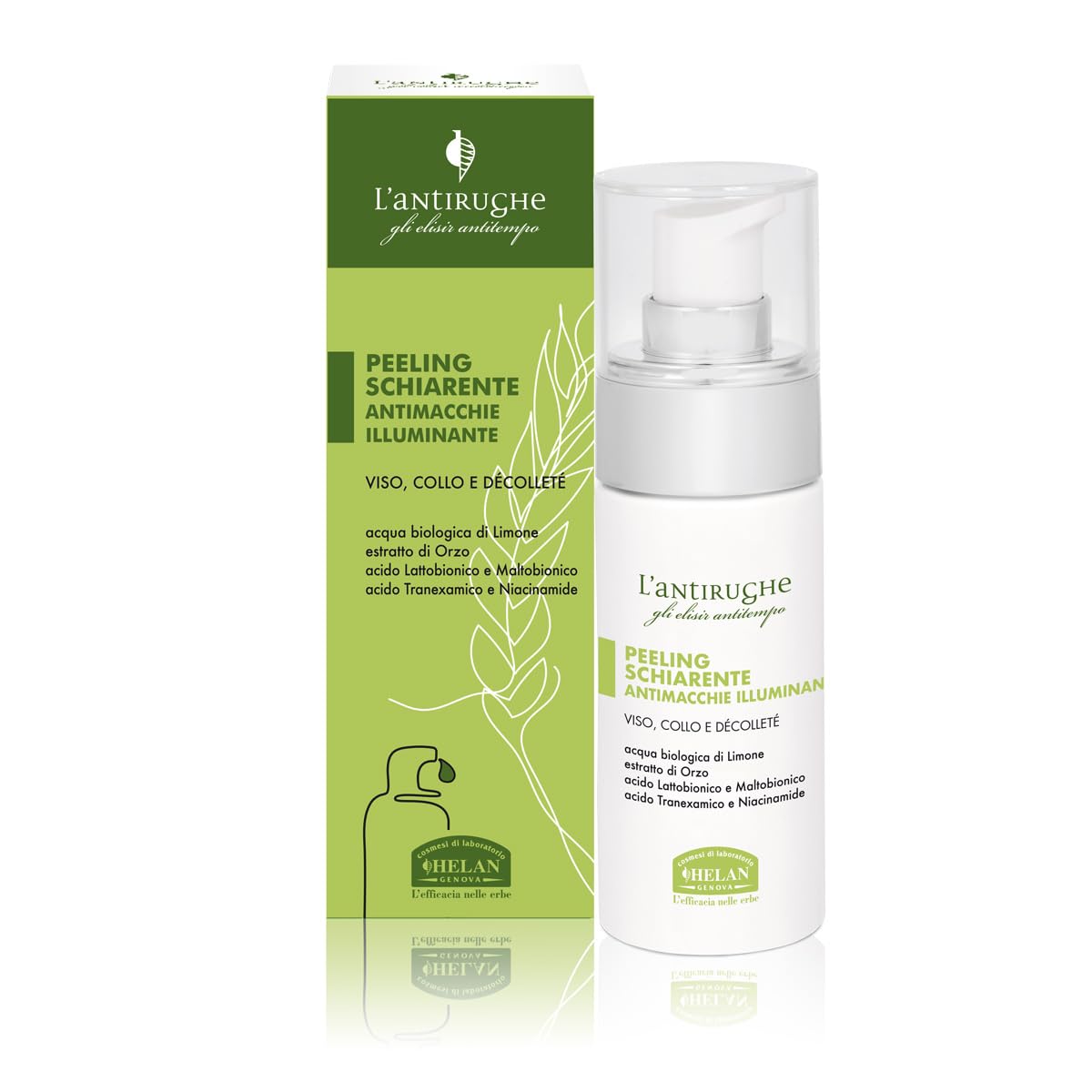 Helan Elisir Antitempo, Face Exfoliating Cleansing Gel 95% Natural Brightening