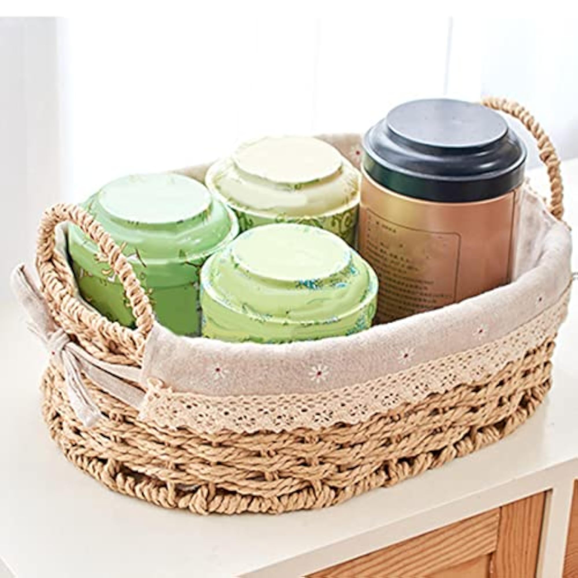 Creations Woven Storage Baskets for Food Serving