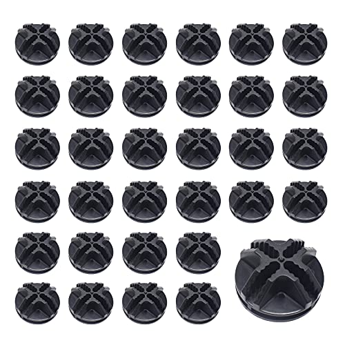 Huianpen 50 Pcs Conectores Armario Modular,Conectores de Cubos de Plástico, Conectores de Plástico,Se Puede Utilizar para Armarios de Almacenamiento, Librerías y Zapateros (Negro) Cover