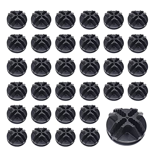 Huianpen 50 PCS Plastic Connectors,Black Interlocking Connectors,Wardrobe Connectors,Plastic Wardrobe Snap,for Cube Storage Shelving,Cabinet Modular Organizer,DIY Storage Cabinet (3.7CM)