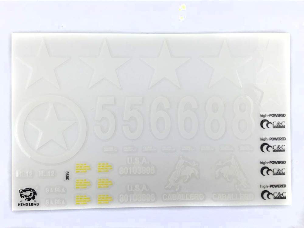 Dekorationsaufkleber Für Henglong 1/16 M4A3 Sherman Panzer 3898 - Original Sticker