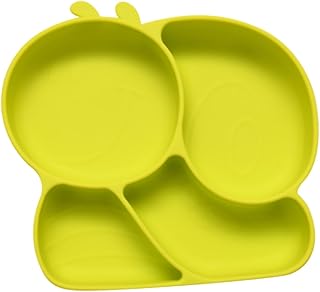 TOYANDONA 1Pc Prato De Jantar Talheres Da Criança Placas De Silicone Para Crianças Utensílio De Silicone Resto Crianças Placa De Jantar Dividida Tigela Da Criança Pratos Para Crianças Grade