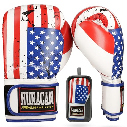 Huracan Premium Boxing Gloves USA Star 16oz – Hook & Loop