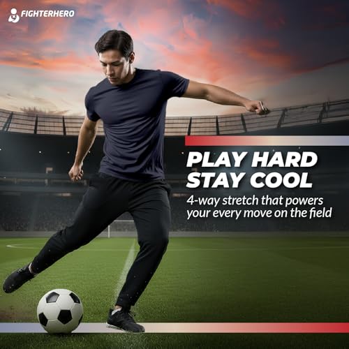Image of Gym T Shirts for Men Workout | Sports Tshirt for Man | Running Mens T-Shirts | Polyester Men's T Shirt | Quick Dry fit Training Active Wear | Badminton Football Jersey Tshirts