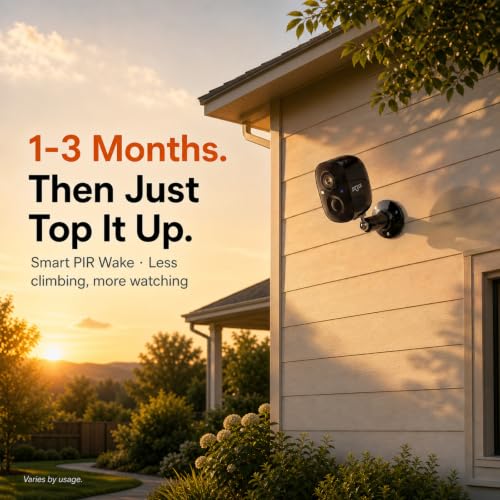 Image of Dzees Security Camera Outdoor Wireless - Upgrade 2K 3MP Battery Powered WiFi Outdoor Camera Wireless, Spotlight, Siren, AI Dectection, Color Night Vision, IP66 Waterproof Cloud /SD-Black