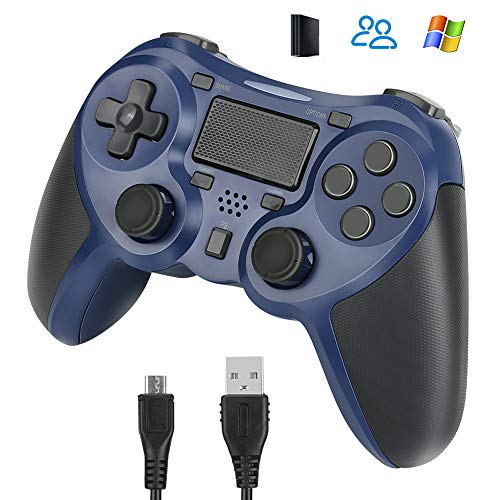 Preisvergleich Produktbild Wireless Controller für PlayStation 4, Welltop Dual Vibration Shock Kabelloser Gamepad Controller für PlayStation 4 ,Pro Game Controller Gamepad Joypad Kompatibel mit PS4, PS4 Slim, PS4 Pro