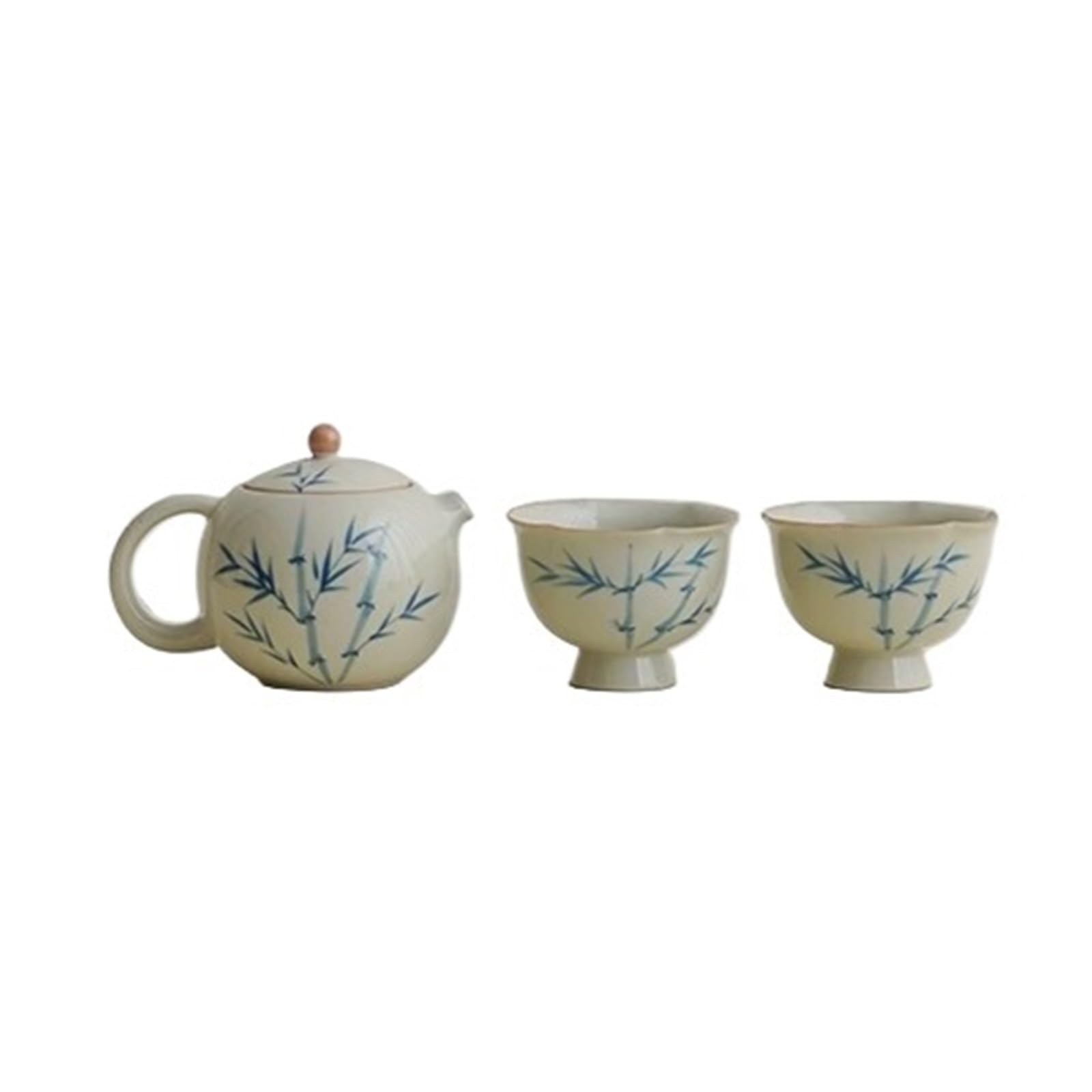 Tetera Tetera pequeña de cerámica for preparar té, taza individual for una sola bebida, juego for el hogar(3-piece set)