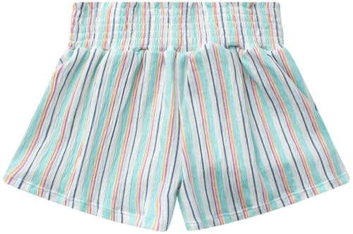 Image of Volcom Girls' Swimsuit Set - 3 Piece UPF50+ High Neck Bikini Top, Bikini Bottom and Matching Swim Shorts for Girls (2T-16)