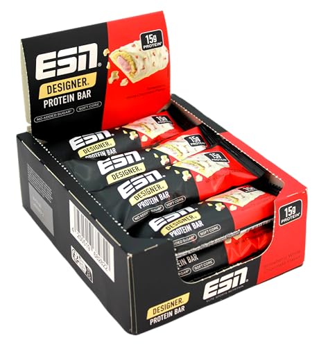 ESN Designer Protein Bar Strawberry white Chocolate Flavor, 12er Pack (12 x 45g)