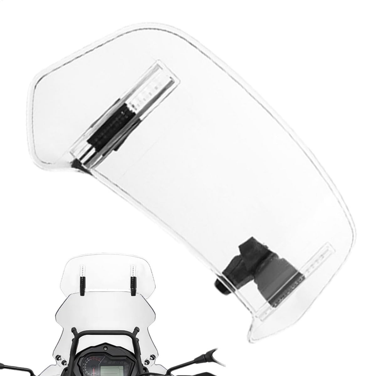 Parabrezza Moto per Moto Guzzi V7, Estensione Parabrezza Deflettore Antivento, Deflettore Moto Regolabile, Spoiler Parabrezza,A-360mm × 140mm