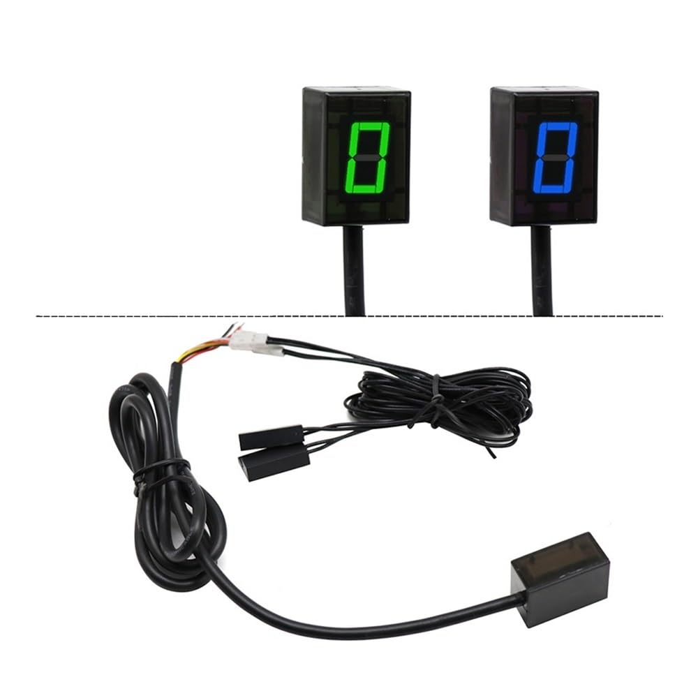 Indicador Marcha Digital Motocicleta Indicador de Marcha Digital para Motocicleta, Pantalla LED, Soporte magnético para Palanca Cambios