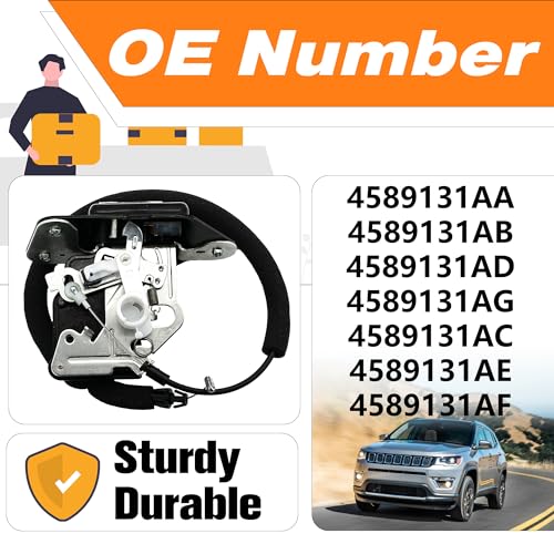 Image of Rear Liftgate Latch Tailgate Lock Actuator Compatible for Jeep Grand Cherokee Liberty Dodge Durango Nitro 2006-2013.Replaces#4589131AG, 4589131AA, 4589131AB.