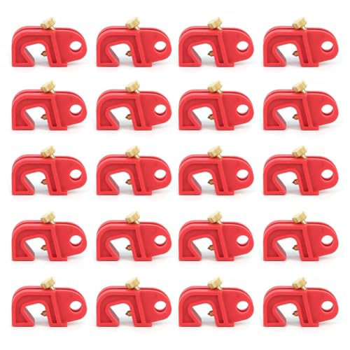 HiLKCO 20 Pack Industrial Universal Circuit Breaker Lockout Device Set Grade for Loto Compliance - Fits Single & Multi-Pole Electrical Breakers