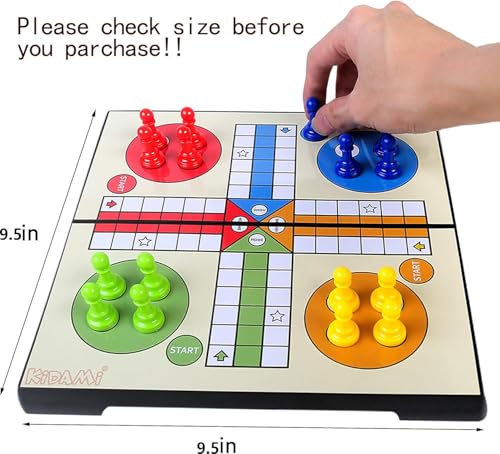 KIDAMI Juego de Mesa Ludo Magnético Plegable Ligero miniatura 2