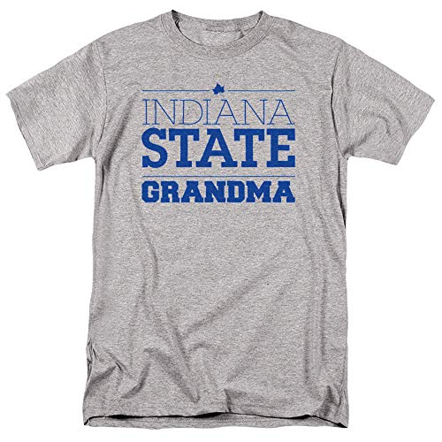 Indiana State University Official Grandma Unisex Adult T Shirt, Athletic Heather, Large