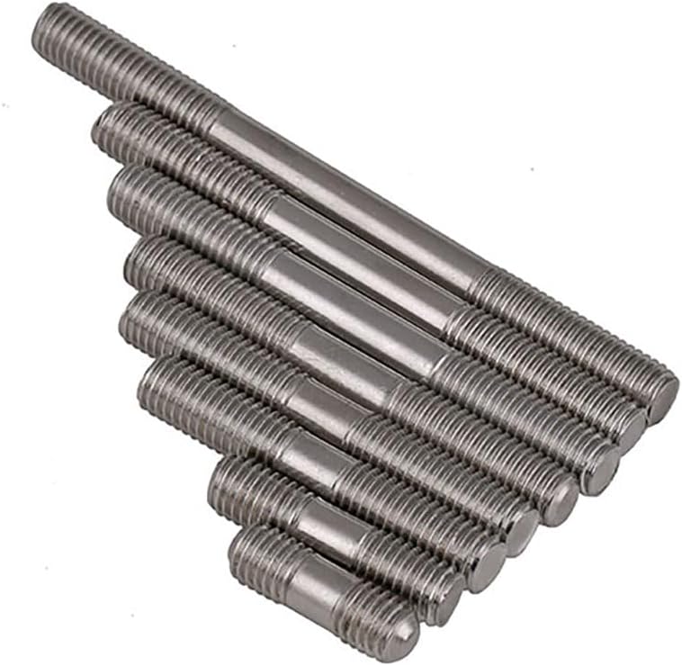 Double End Thread Rod 316 A4 Stainless Steel Headless Stud Bolts Screw Rod Tooth Stick Dual Head Threaded Bar M6 M8 M10 M12 - (Dimensions: M8x130, Color: 3pcs)