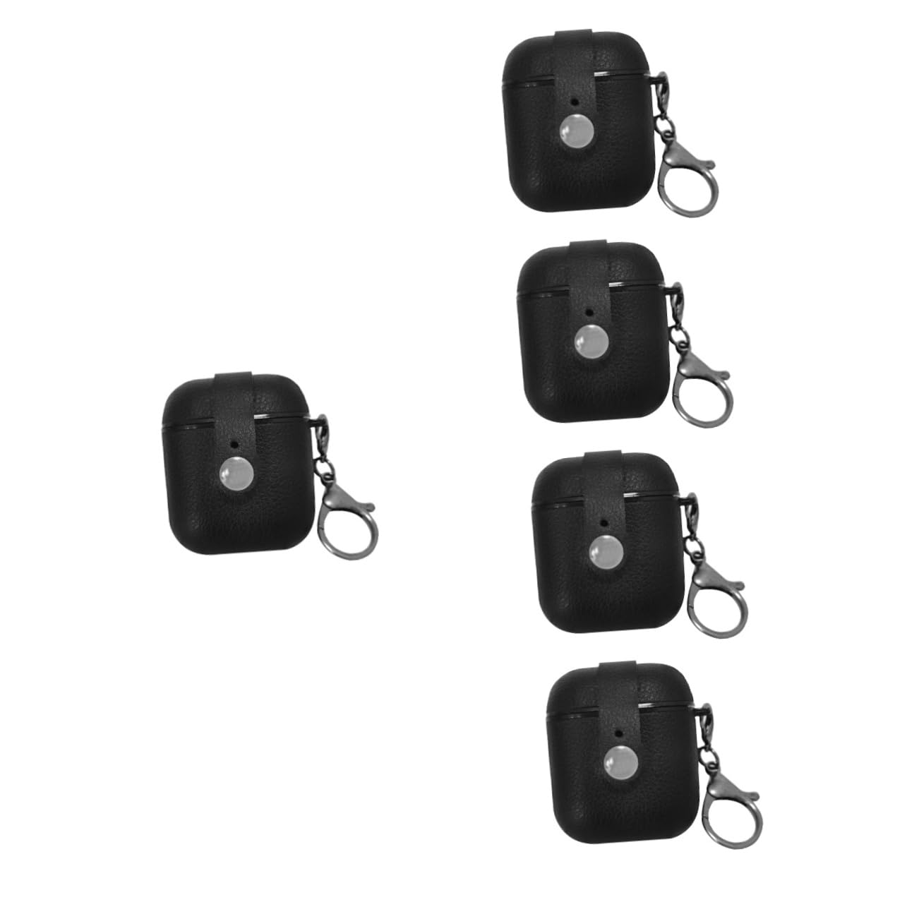 HOMSFOU 5piezas Estuche Protector De Auriculares Inalámbricos PU Resistente Al Desgaste Compatible Ligero y Compacto para Llevar Bolsos o Mochilas