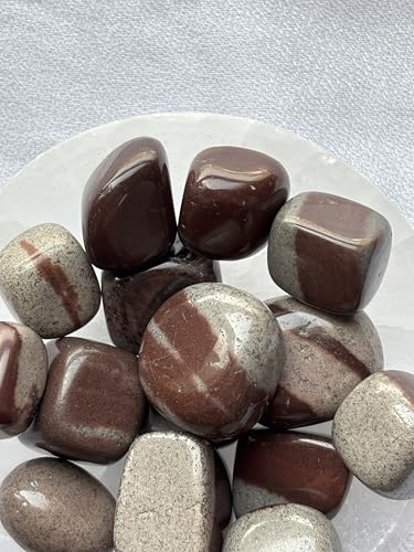 Image of Tumbled Stones, Natural Crystal Healing Stones, Home Office Decor, Aquarium Decorative Pebbles, Vase Fillers (Narmada Stone, 50)
