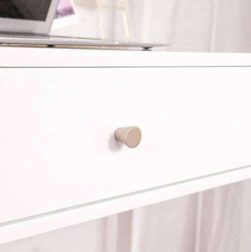 Miniatura 7 de Milliard Escritorio de escalera con almacenamiento, escritorio de pared independiente para computadora con cajón y estantes, color blanco