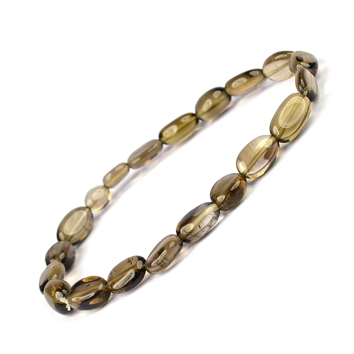 Reiki Crystal Products Natural Smoky Quartz Bracelet Crystal Stone Oval Bead Bracelet for Reiki Healing and Crystal Healing Stones (Color : Grey) (B08V551FD5) Amazon Price History, Amazon Price Tracker
