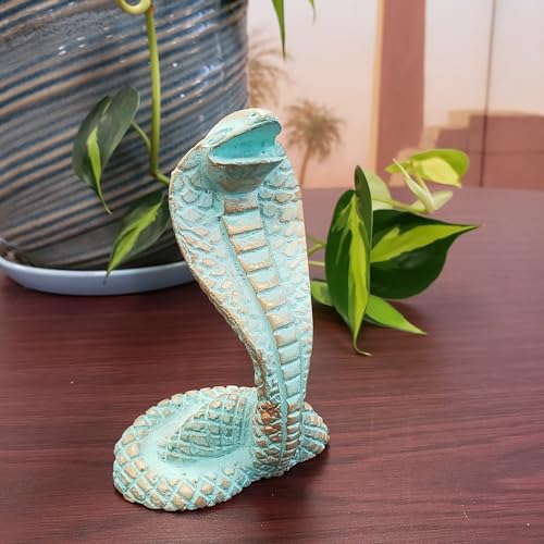 Estatua Decorativa de Cobra Egipcia Pintada a Mano miniatura 6