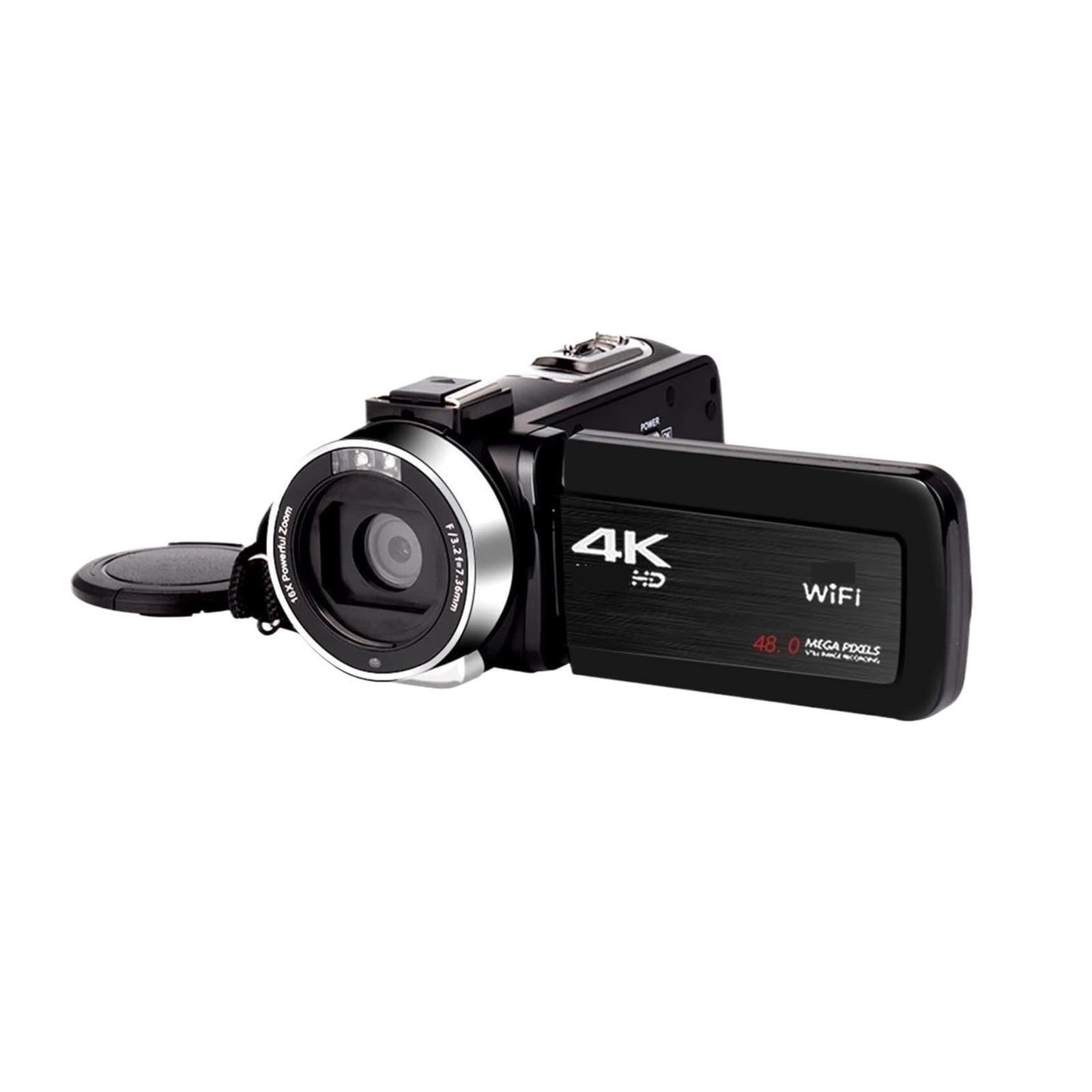 Kamera Wideo 4K. Zoom Cyfrowy 16x. Wbudowane Światło Wypełniające