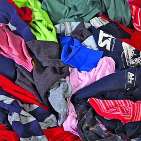 All-Purpose Rag for Cleaning Paint Spills Staining Polishing Dusting Recycled Multicolored T-Shirt Cloth Rags 50 lb