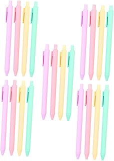 MAGICLULU 20 Peças Caneta De Gel Macaron Canetas De Gel Coloridas Canetas Esferográficas De Gel Coloridas Canetas De Transporte Pretas Canetas De Desenho De Ponta Fina Caneta De Assinatura