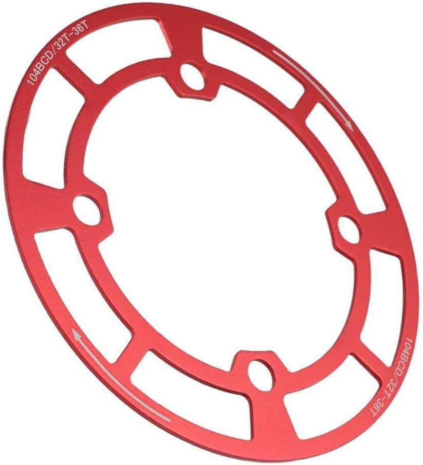 Bicycle Chainring Guard, MTB Single Ring Protector, 104mm for BCD Chainring Cover, Aluminium Alloy Chainring Shield, 32T 34T 36T Chainring Guard, 38T 40T 42T (32-36T Multicolor)