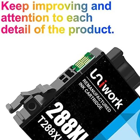 288XL Ink Cartridges with Latest Chip Replacement for Epson 288 Ink Cartridges Combo Pack High Yield to use with XP-440 XP-330 XP-340 XP-430 XP-446 XP-434 Printer (4 Pack)