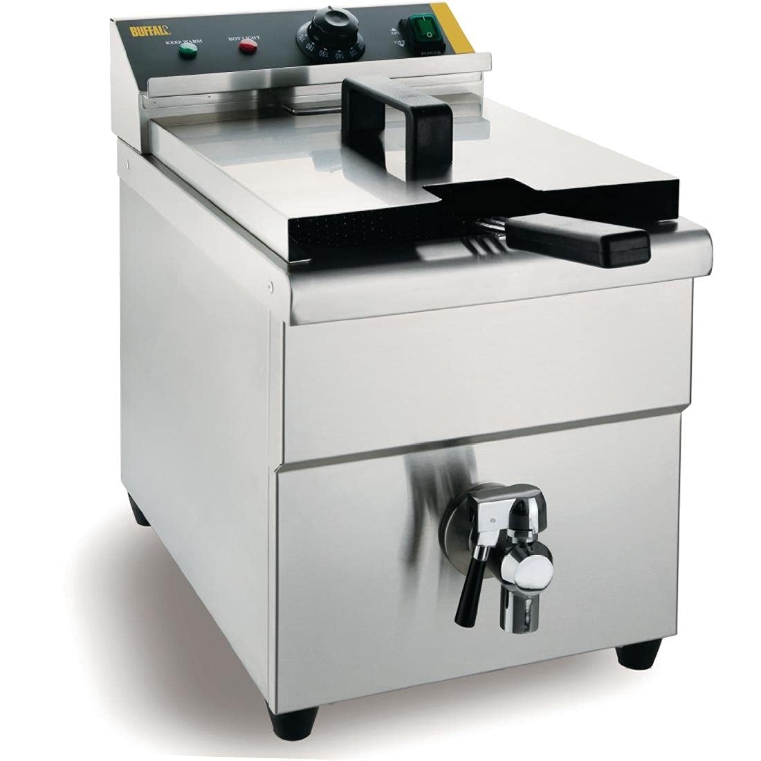 Buffalo 3kW 7.5 Litre Single Tank and Basket Countertop Induction Deep Fat Fryer | Stainless Steel | 60°C to 190°C Temperature Control | Lid Included | Commercial and Home Use... - Image 2