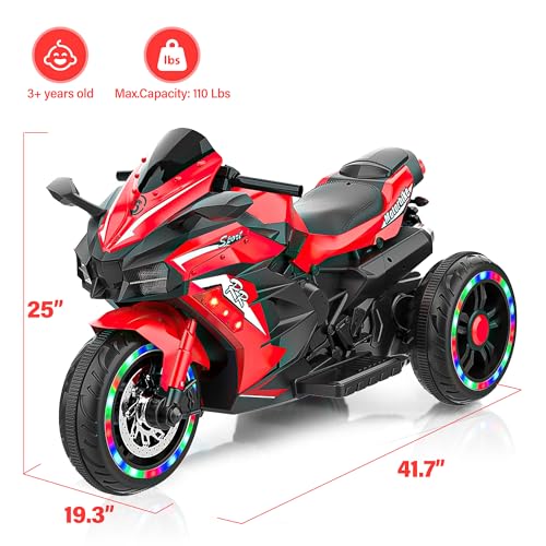 Wiis' Idea Kids Ride On Motorcycle,12V Electric Battery Powered Ride On Bike,3 Wheels Electric Motorcycle For Kids Ages 3-6 Years thumb #1