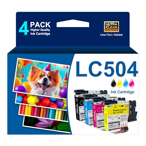 Image of Standard Yield LC 504 504 LC504 Ink Cartridges Combo Pack | Replacement for Brother INKvestment 1355 1365 1367 Ink Cartridges with Brother MFC-J1355DW MFC-J1365DW MFC-J1367DW Printer