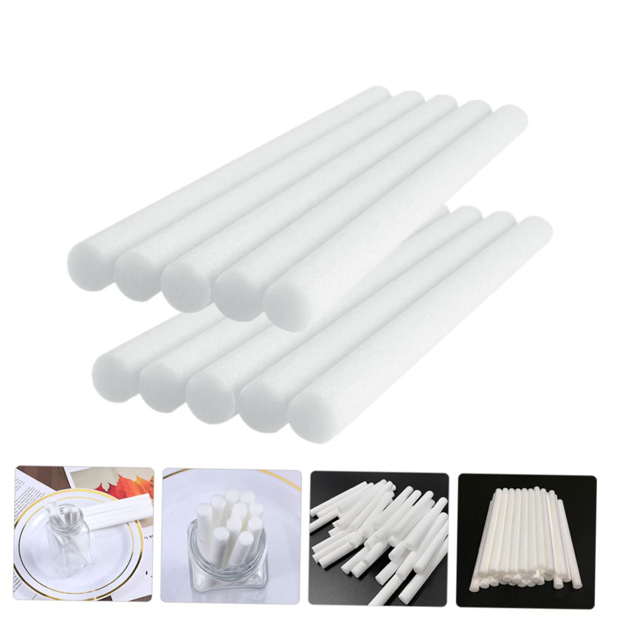 Cabilock 10pcs Essential Oil Diffuser Cotton Sticks Aroma Volatile Wands for Fragrance Diffuser for Home Decor Travel Relaxation Easy to Use