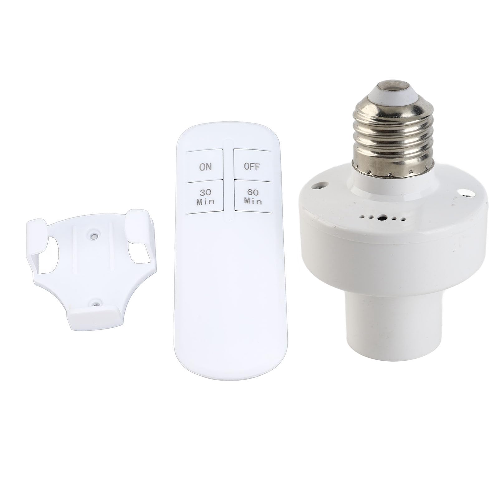 Kwmobile Kit Portalampada E27 Con Telecomando - Set Di 3 Basi Per Lampadine LED E27 - Attacco - 5