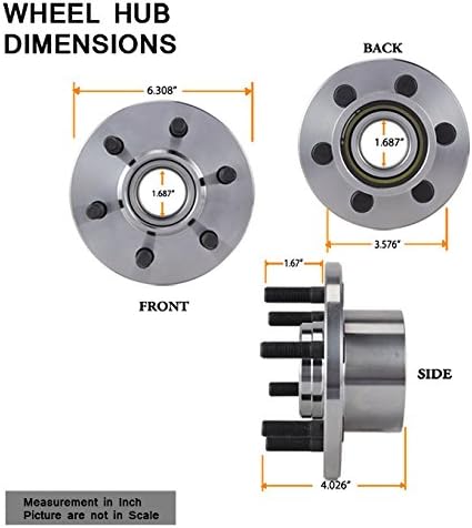 AKKON - For 1998-2003 Durango | 1997-2004 Dakota 2WD Set of 2 FRONT Wheel Hub & Bearing & 6 Lug 515032 Pair Set