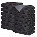 Cheap Cheap Moving Boxes - Deluxe Moving Blankets (12-Pack) - Size: 72 X 80 Inches, Black and Grey (MB)