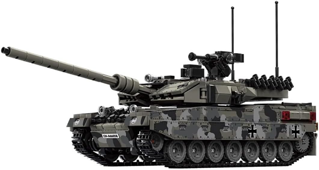 JUCYJULY Blocco di costruzione Carro armato da combattimento Moderno - 66058 Leopard 2A7 Tank Mattone da costruzione, Giochi di costruzione Panzer