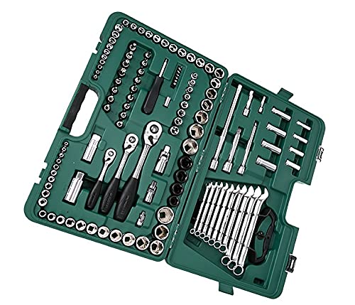 Kit de herramientas combinado de 120 piezas con caja plástica miniatura 4