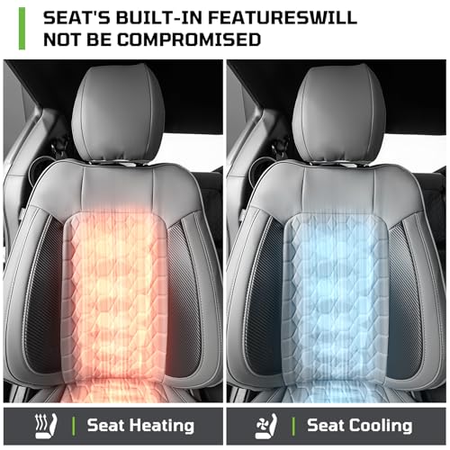 Image of Custom Leather Car Seat Covers for Ford Mustang 2015-2023 Coupe, Gray