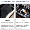 TTCR-II Compatible with Mercedes Benz C Class W205 Center Console Organizer 2015-2021 (Sedan & Coupe Only), for GLC W253 Console Organizer Tray 2016-2022, for GLC Coupe Middle Storage Tray 2016-2023