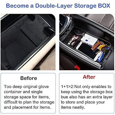 TTCR-II Compatible with Mercedes Benz C Class W205 Center Console Organizer 2015-2021 (Sedan & Coupe Only), for GLC W253 Console Organizer Tray 2016-2022, for GLC Coupe Middle Storage Tray 2016-2023