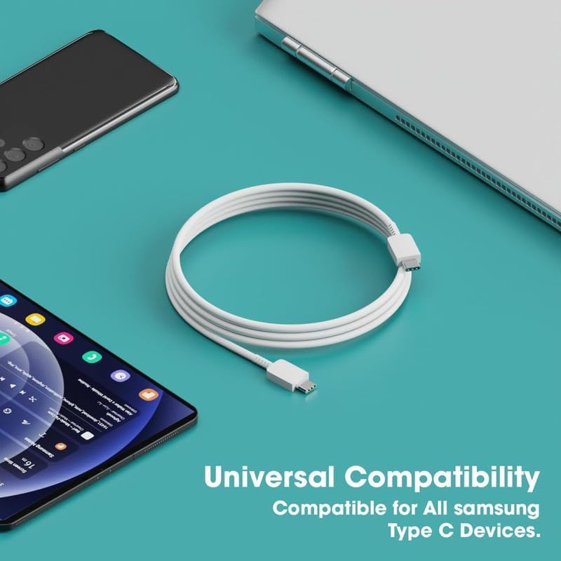 Image of Alitayee Type C To Type C Fast Charging Cable Compatible For Samsung Galaxy Superfast Cable A54 / A15 / A14 / A34 / A23 / F54 / F34 / F23 / F14 / M14 / M34 /M33 /S21 Fe /S22 /S23 /S23 Fe 5G /S24, 1M, By Bkayp.